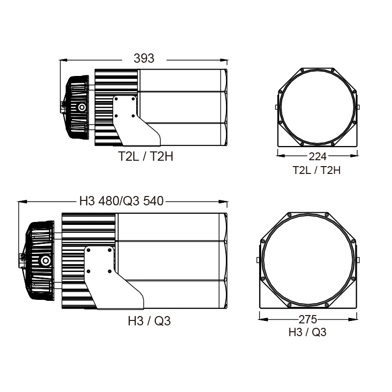 Manual LED marine searchlight